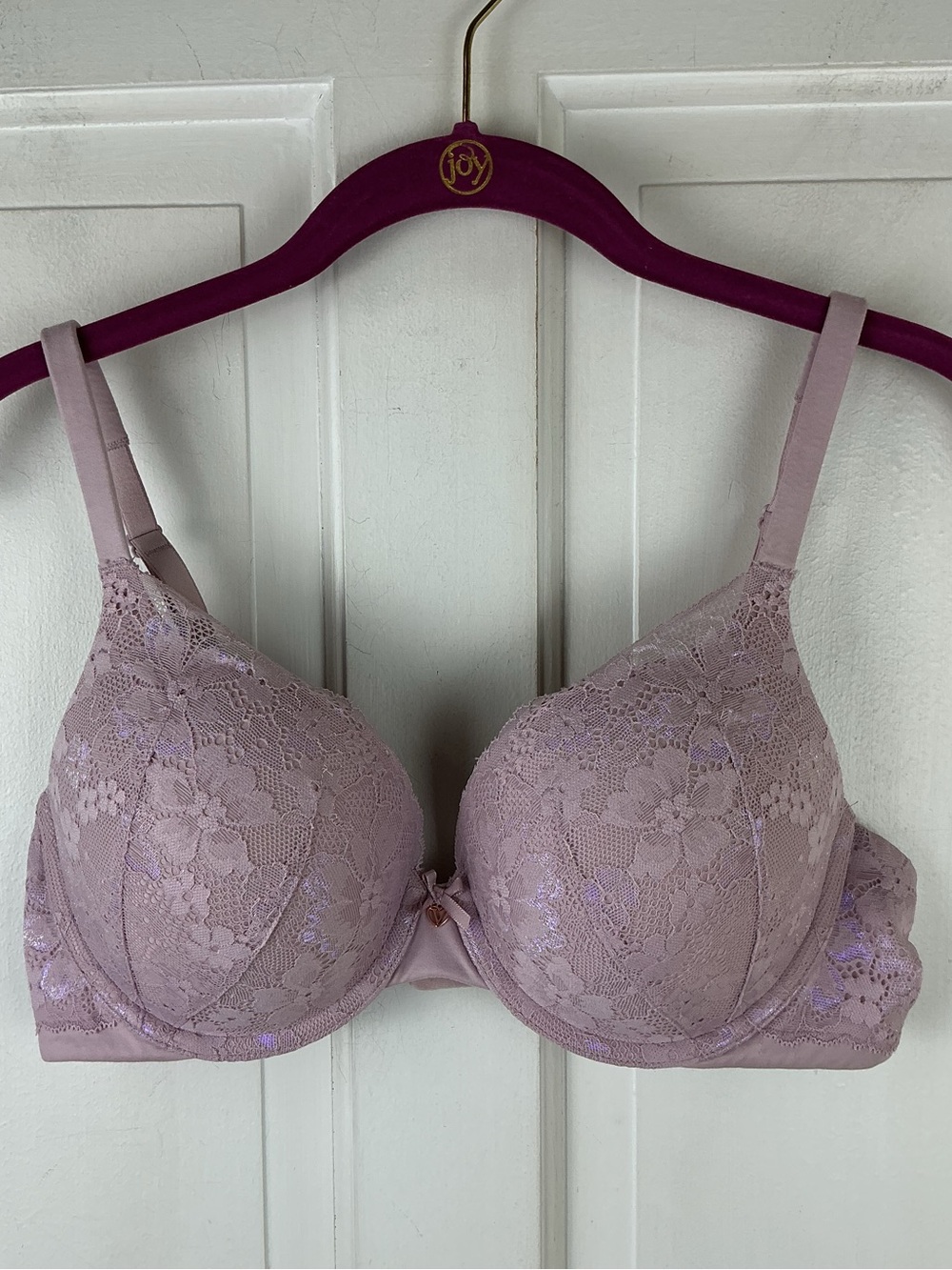 Victoria's Secret Body By Victoria Perfect Shape Lace Shimmer Bra Size 34D